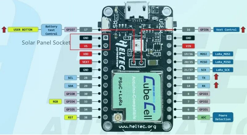 Módulo de placa de desarrollo Heltec Lora Node ASR650x CubeCell, 433MHZ/868-915MHZ para sensores arduino/Lora, resistente al agua IP67