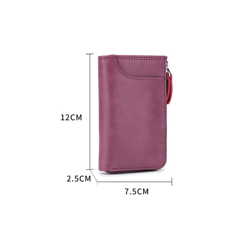 Key Wallet PU Leather Coin Purse ID Credit Bank Name Business Card Holder Case Keychain Cover Organizer Bag Women Men Money Bags