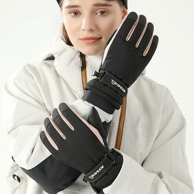 겨울을위한 비 슬립 폴리 에스터 손가락 터치 컨트롤 따뜻한 겨울 스키 장갑