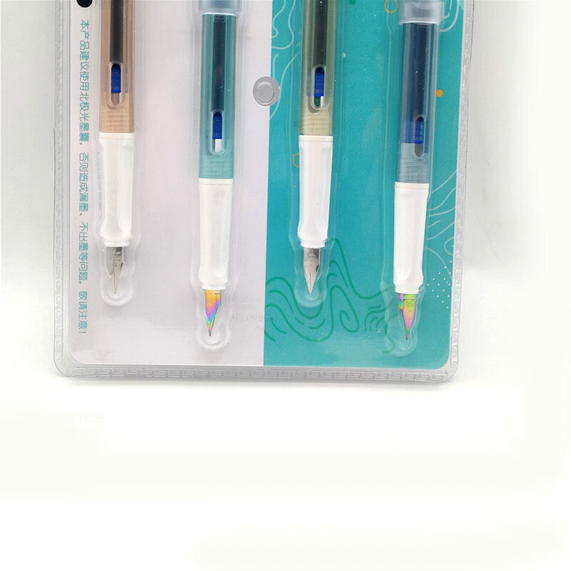 جودة فاخرة 4 قطعة قابل للمسح الأزرق لون الحبر مجموعة 0.38 مللي متر قلم حبر طالب مكتب لوازم مكتبية أقلام الحبر للكتابة