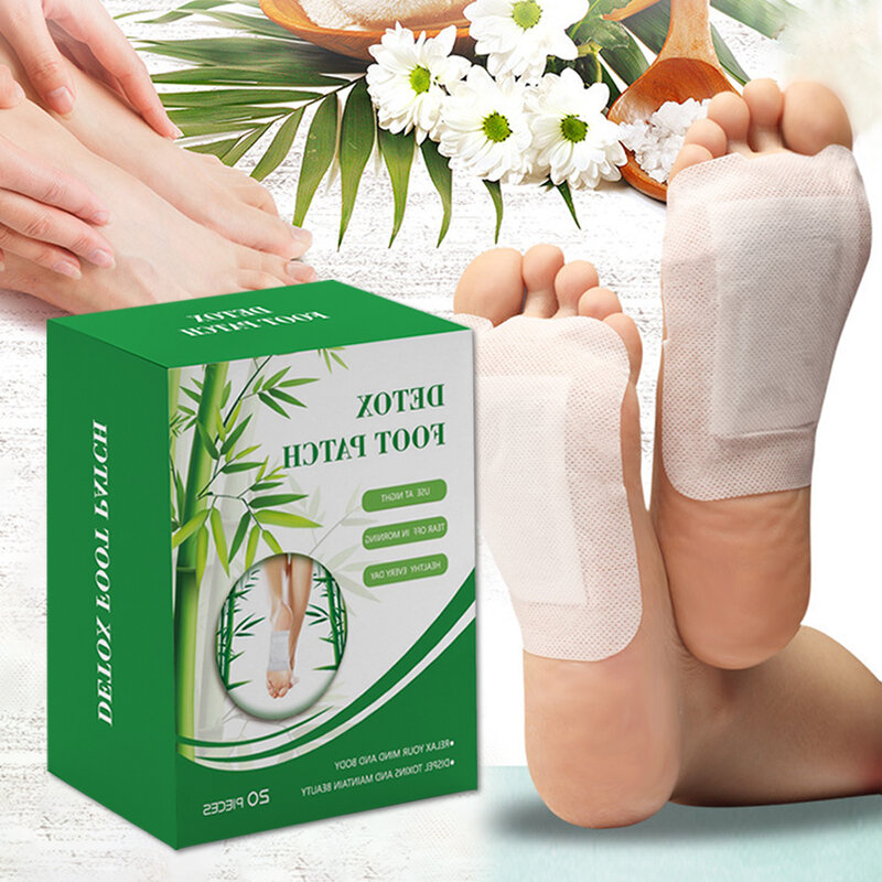 20 قطعة صندوق واحد منتجات صحية السموم القدم التصحيح لتورم القدم لتخفيف الآلام وتنظيف الجسم