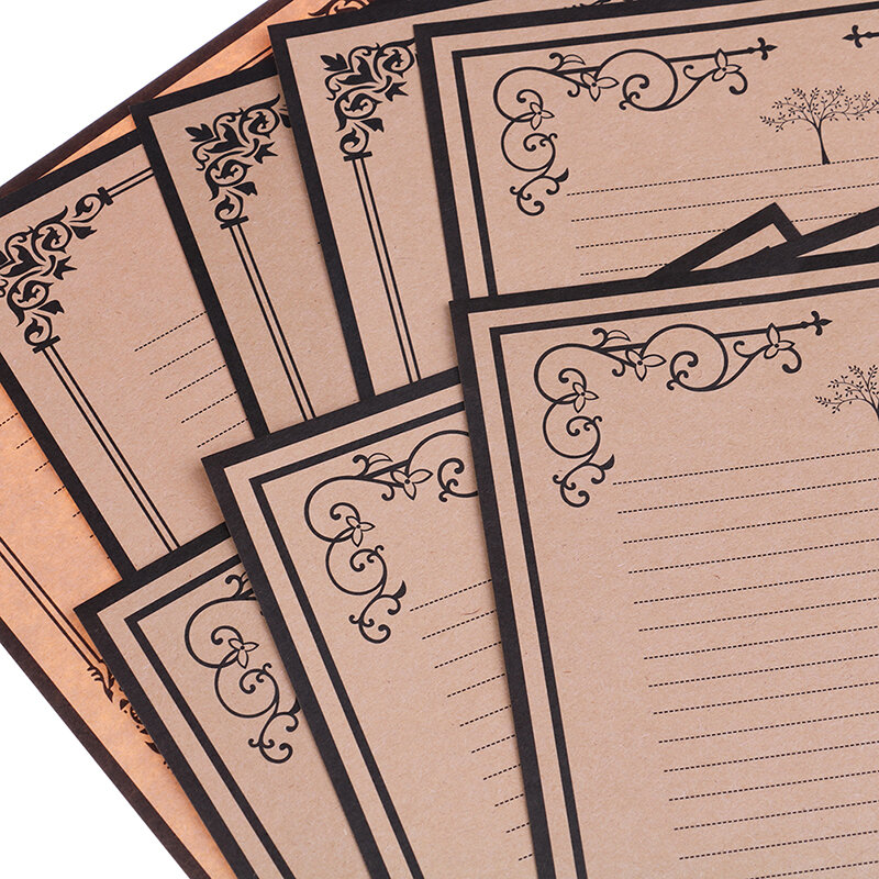 8 sztuk papier pakowy Vintage klasyczne papier do pisania prosta miłość papier do pisania