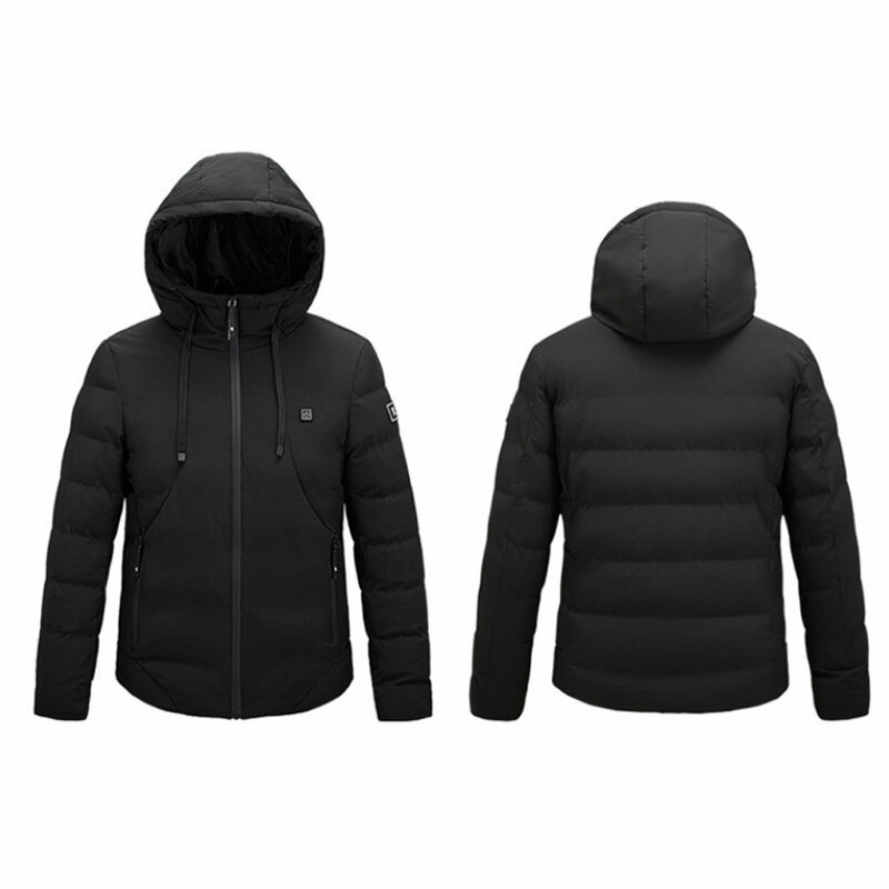 Pakaian Penghangat Ruangan Jaket USB Pria Wanita Musim Dingin Luar Ruangan Pemanas Listrik Jaket Mantel Hangat Termal Pakaian Rompi Panas