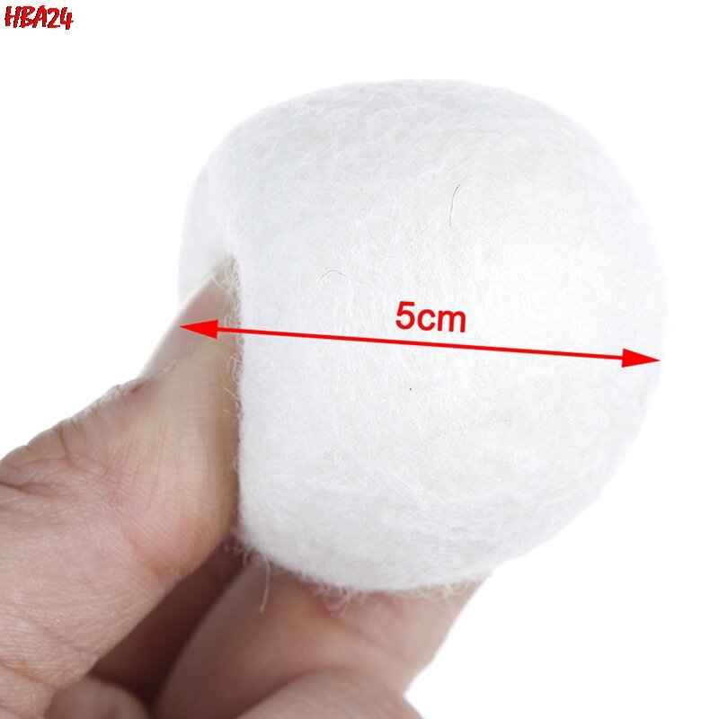 5-pack Wool Dryer Balls Natural Fabric Virgin Reusable Softener Laundry 5cm