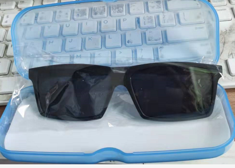 Tamanho grande pessoal óculos à moda 18 deg óculos de sol anti-track party espelho de vigilância de segurança com estojo de transporte