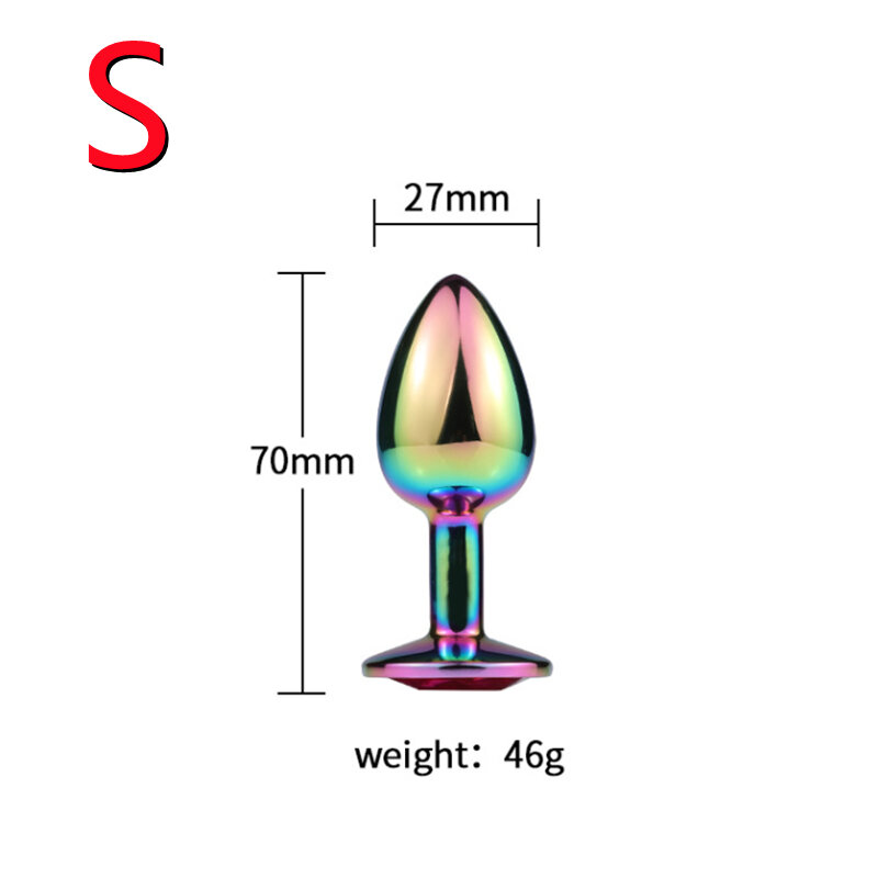 Anal Plug Multicolor Stainless Steel Anal Plug Adult Products Crystal Butt Plug Stimulator Anal Sex Toys Prostate Massager Dildo