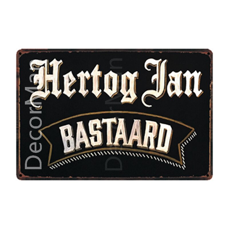Hertog 1 월 비 틴 표지판, 사용자 정의 도매 금속 와인 네덜란드 그림 바 펍 장식 WX1