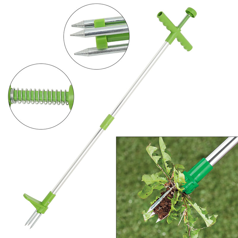 Removedor manual de ervas daninhas com cabo longo, leve, capinador, ferramentas para jardim ao ar livre, removedor de grama