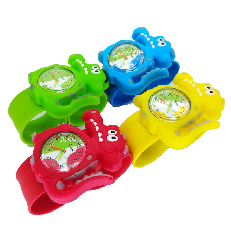 Novo dos desenhos animados tigre crocodilo relógio crianças relógios meninas meninos estudantes relógio de pulso quartzo relojes montres kol saati