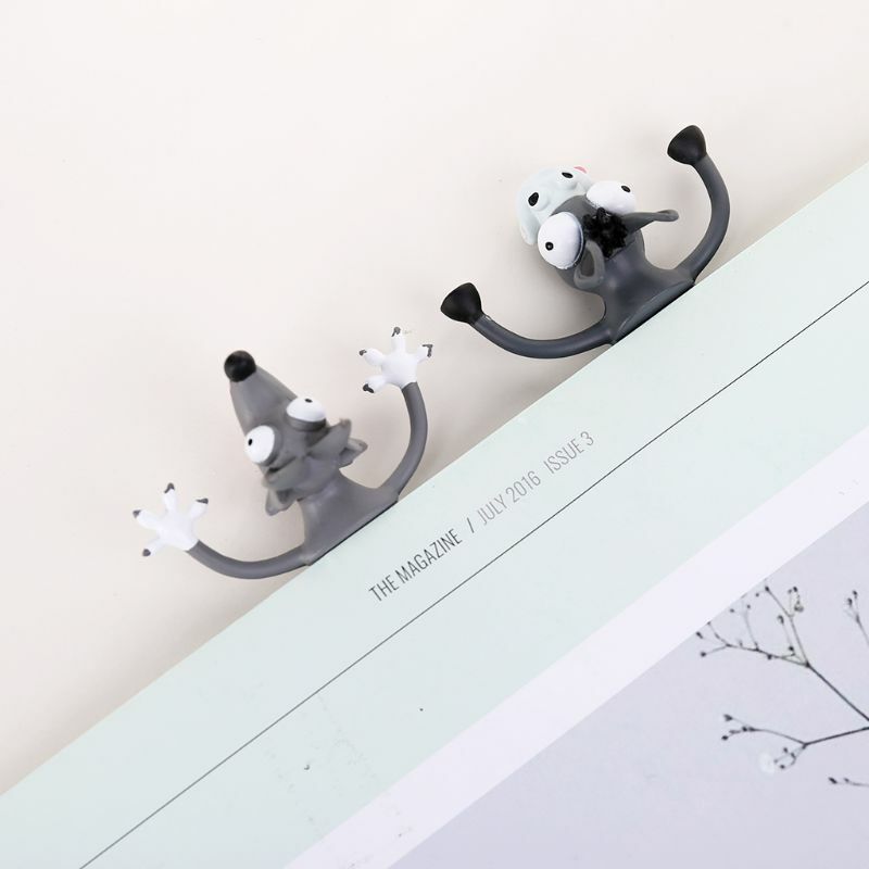 Marcapáginas de dibujos animados en 3D para niños, marcador de marcapáginas con diseño de Animal lindo, gato, conejo, regalo divertido para estudiantes, envío directo