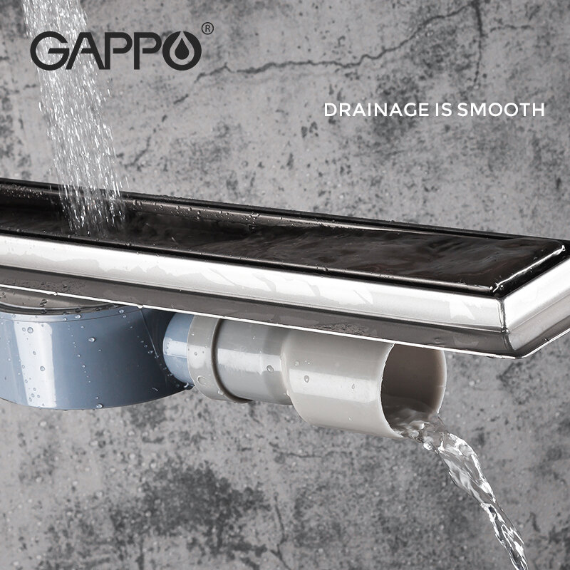 Gappo dreno de chão de chuveiro 304, de aço inoxidável, dreno de chão, drenagem longa linear para drenagem de hotel, banheiro, cozinha, frool