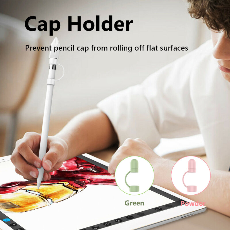 3Pcs Beschermhoes Vervanging Cap Voor Apple Potlood 1 Potlood Tip Houder Stylus Accessoires