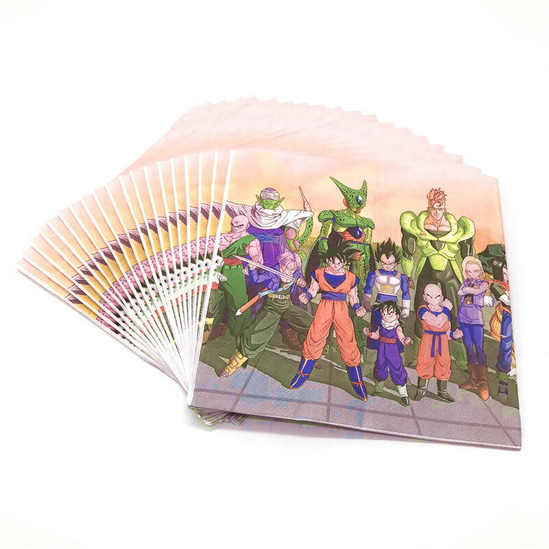83Pcs Superhero Son Goku Party Supplies Tableware Set Paper Cup Plate Napkins Baby Shower Flags Kids Birthday Party Decorations