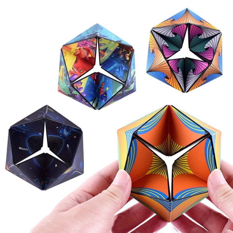 새로운 인피니티 플립 매직 큐브 어린이 성인 감압 장난감 퍼즐 스트레스 도구 무제한 모양인지 제품을 완화