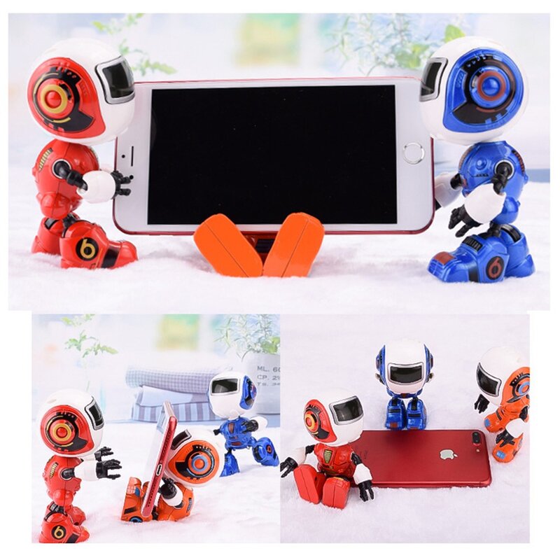 스마트 로봇 미니 합금 전기 로보틱스 액션 피규어, 소리와 가벼운 장난감으로 수집 가능 어린이 교육을위한 터치 유도