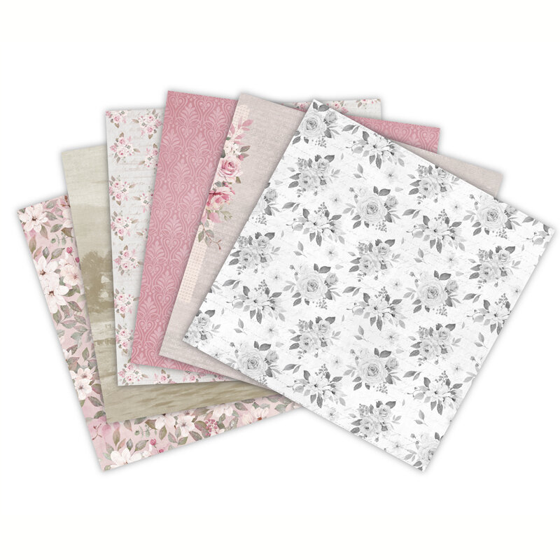 24 sheets 6"X6"Paper Elegant Flowers pack Pattern Creative Scrapbooking paper pack handmade craft paper craft Background pad