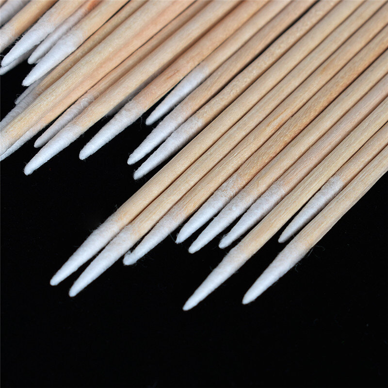 100 Pcs/Pack Disposable Ultra-Small Cotton Swab Micro Eyelash Extension Makeup Brushes,Glue Removing Stick Beauty Accessories