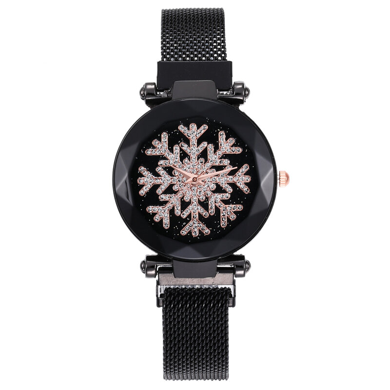 2020 Hot Koop vrouwen Horloges Luxe Magnetische sneeuwvlok Horloge Geometrische Oppervlak Vrouwelijke Diamanten Quartz Horloges reloj mujer