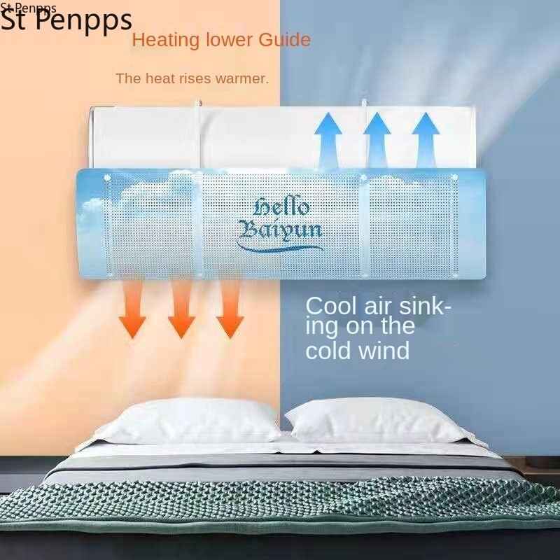 Deflector de viento ajustable para aire acondicionado, Deflector antidirecto para el hogar, parabrisas colgante, cubierta de aire acondicionado