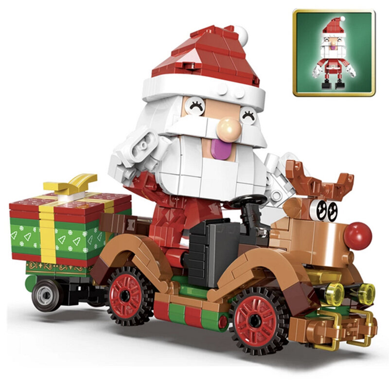 XINGBAO 18021 архитектура Рождественская серия Санта-Клаус блинчик дом деревенская елка строительные блоки кирпичи игрушки для детей подарок