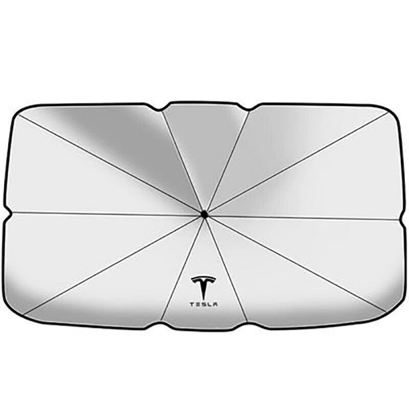 Parasol para parabrisas delantero de coche, sombrilla protectora para Tesla Model 3 Model X Model S Y Logo, Parasol