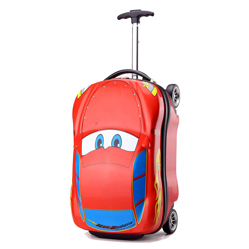 3D niños maleta coche de equipaje de viaje de los niños de viaje maleta para niños maleta con ruedas para niños equipaje rodante maleta