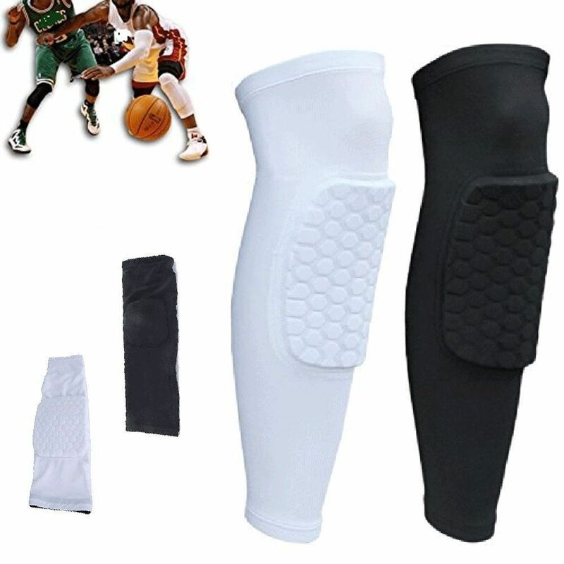 Profissional favo de mel crashproof joelho suporte protetor esporte engrenagem perna joelheiras respirável bandagem basquete joelho cinta