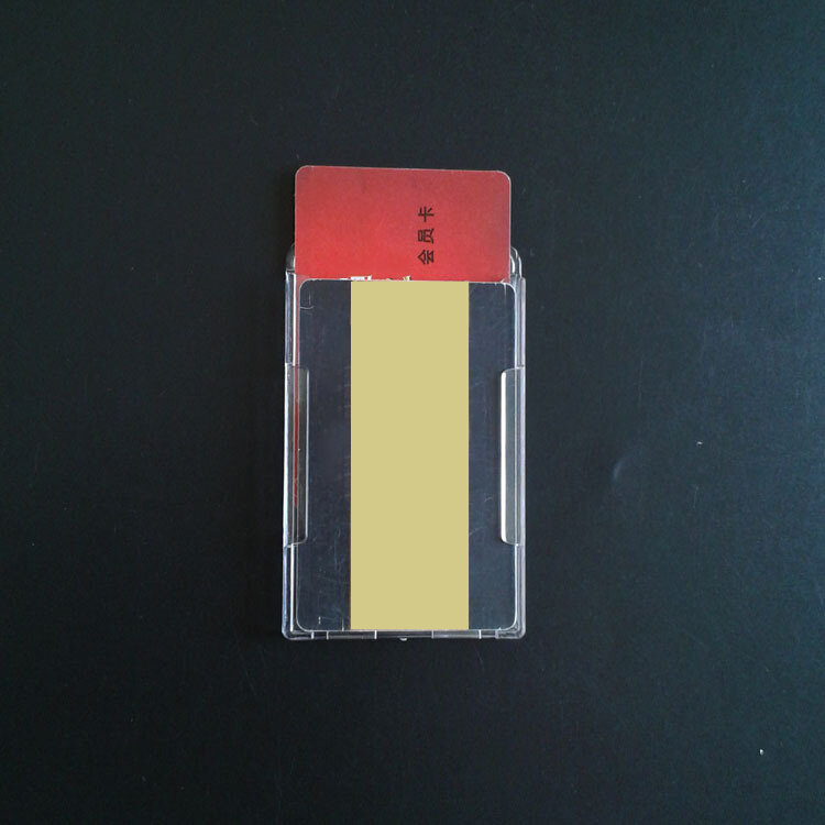 Claro transparente id cartão titular protetor capa caso para empregado cartões de crachá md7