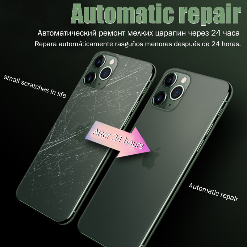 Película protectora frontal y trasera de hidrogel para iPhone 12 Pro, Protector de pantalla para iPhone 12 Pro, película de protección máxima, no cristal