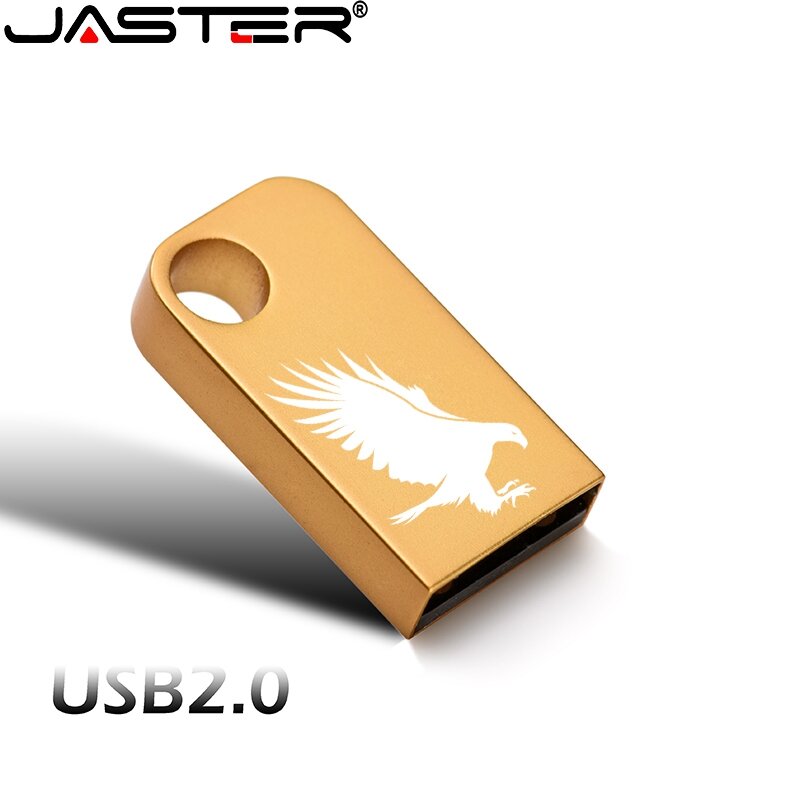 Jaster Usb 2.0 Metalen Riem Ketting Goud Zilver Zwart Pen Drive 4Gb 8Gb 16Gb 32Gb 64gb 128Gb Usb Flash Drive (Over 10Pcs Gratis Logo)