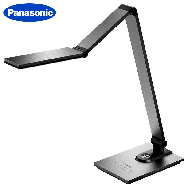 Panasonic Modern Metal Brushed Aluminum Saving Folding Touch LED Desk Lamp Office Study Reading Working Table Night Light