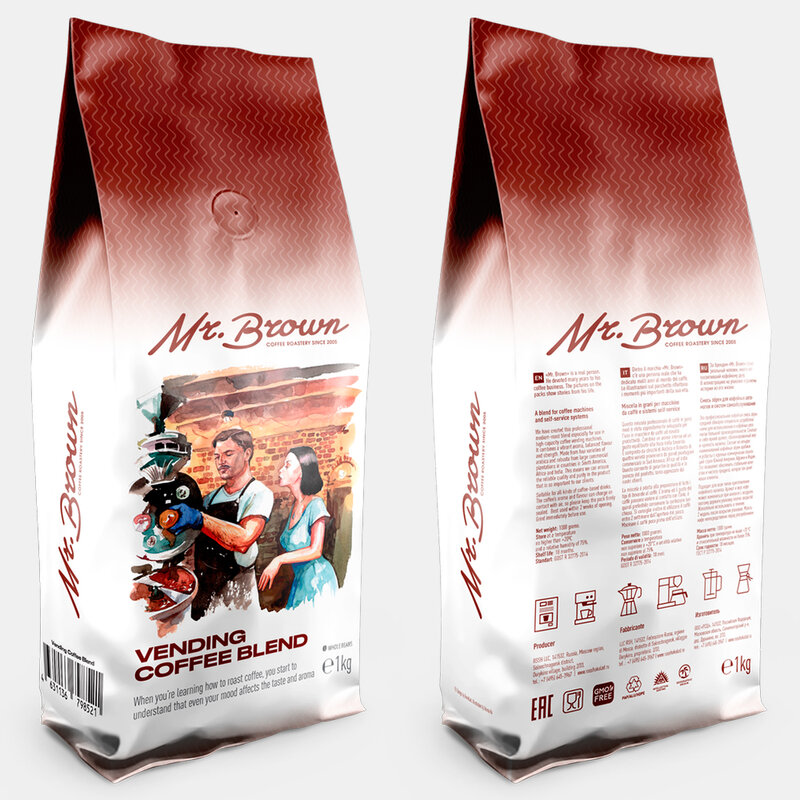 Кофе в зернах Mr.Brown 1кг «Mistura» De Vending do Café