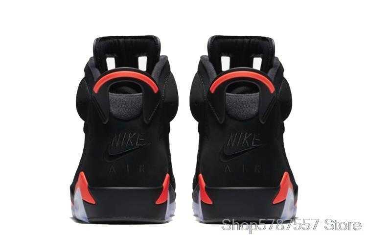Nike Air Jordan 6 Noir Infrarouge dan 2019 Bola Basket Tuangkan Hommes Chaussures Kulit Asli Pria Yordania Mand Chaussures Peri