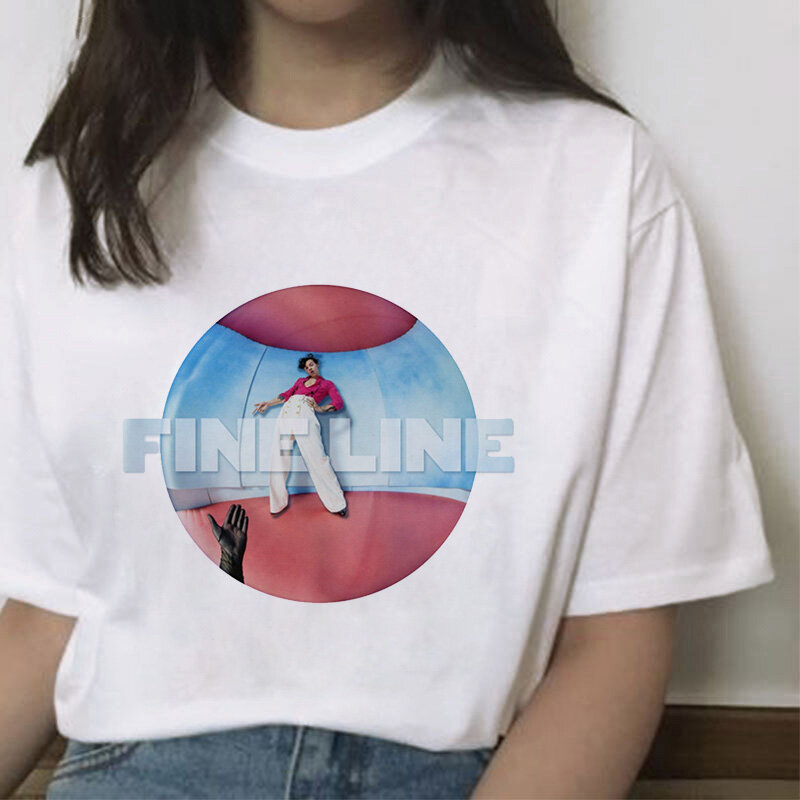 Футболка женская в Корейском стиле, графическая рубашка с изображением людей с детьми, в стиле Харадзюку, Винтажная футболка с мелкой линие...