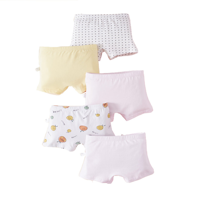 5pcs/ Pack  Little Girls Cotton Underwear Toddler Panties Cute Panda Boy Shorts Size 3-12 Years