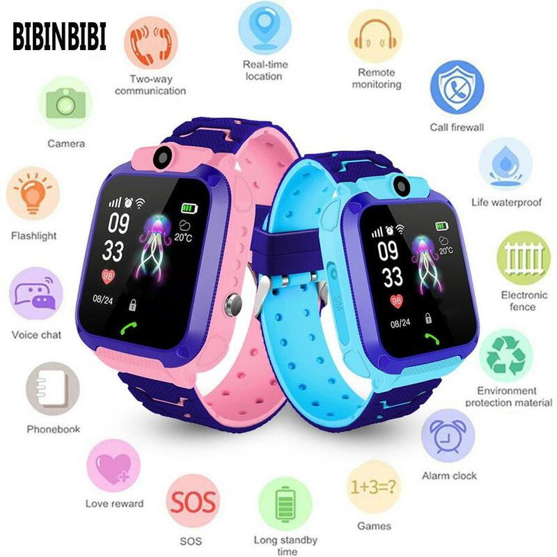 2020 子供腕時計sos gps/lbs位置多機能smart watch防水スマートウォッチのためのiosアンドロイド子供smart watch