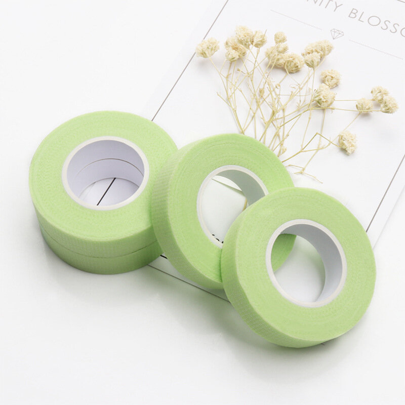 1/2 Rolls Non-woven Grafted Eyelash Isolation Tape With Holes  Breathable Green and Pink Under Eye Pads Eyelash Extension Tools