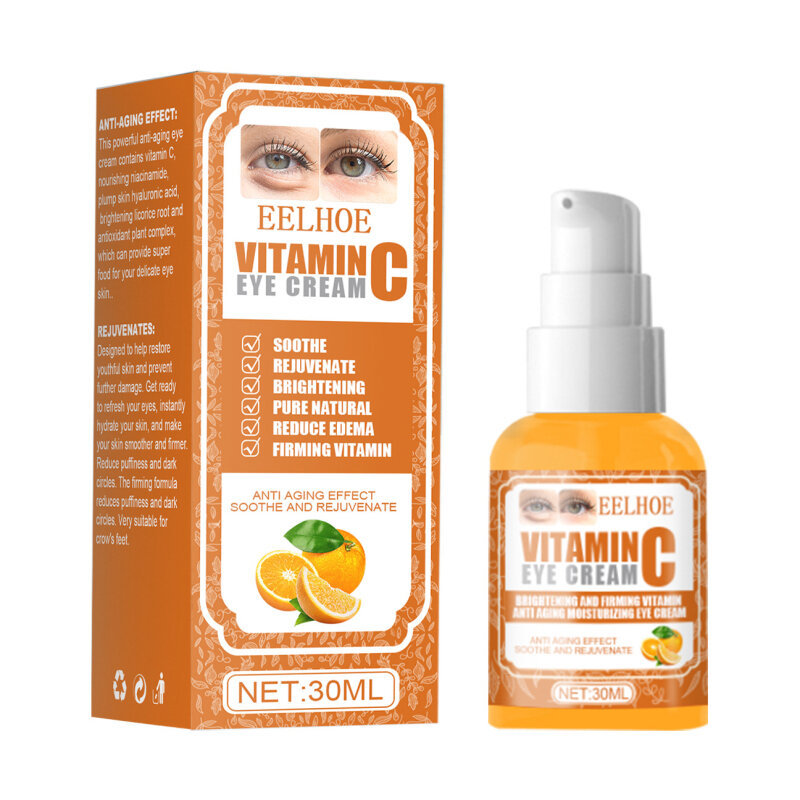 30ml di vitamina C siero viso Anti Aging rimuovere i cerchi scuri sbiancamento essenziale idratante essenza pelle cura del viso Dropship