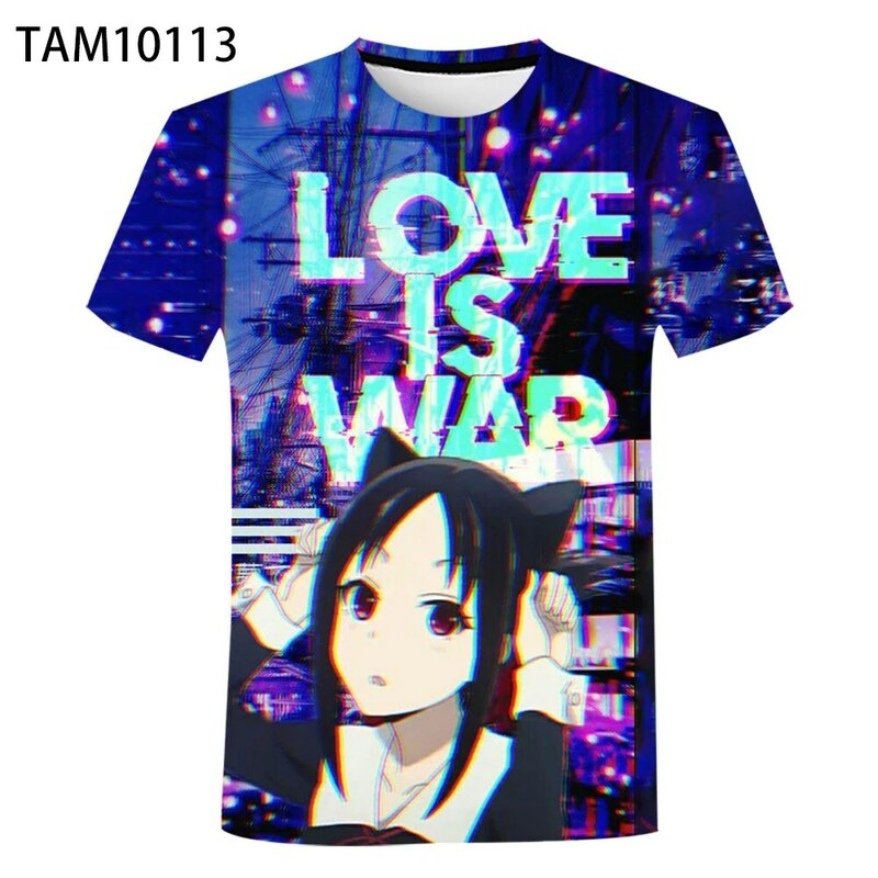 Kaguya – T-Shirt Sama Love Is War pour hommes et femmes, Streetwear imprimé en 3D, Style Anime, Kawaii