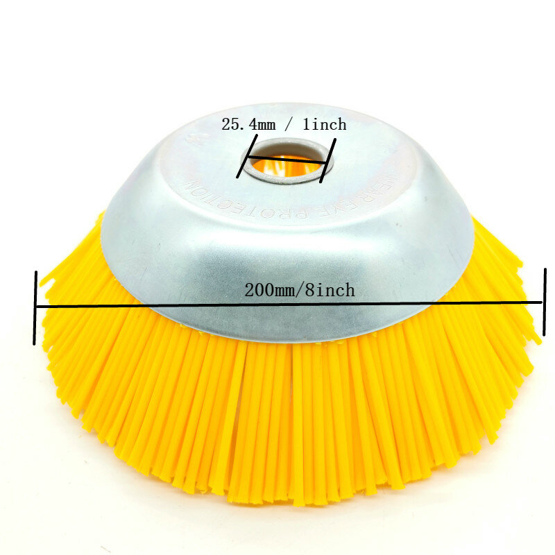 8 Inch Grass Trimmer Head  Nylon Straw Rope Trimming Head Rusting Brush Cutter Mower Streng Nylon Weeding Head for Lawn Mower