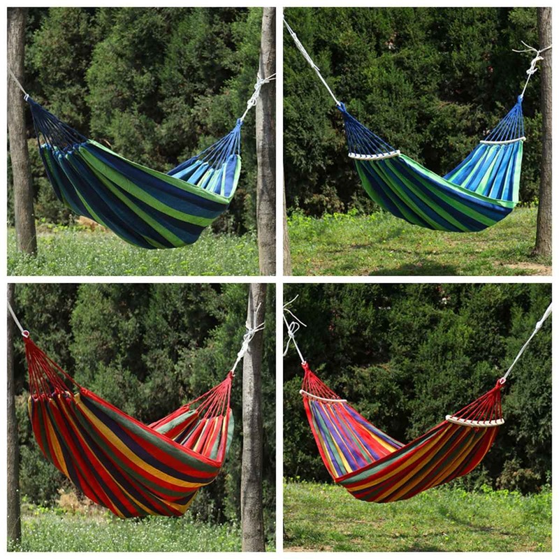 Camping Hangmat Outdoor Toeristische Opknoping Hangmatten Draagbare Parachute Nylon Wandelen Hangmat Voor Backpacken Trave