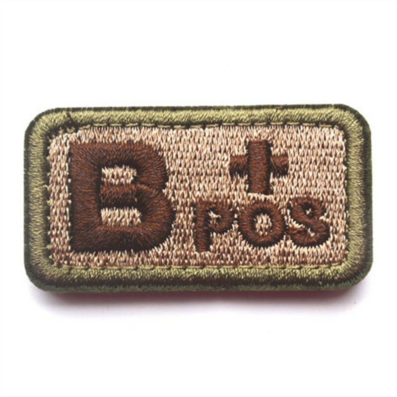 お土産 3D 刺繍血液型パッチグループ軍事戦術パッチ A + O + B + AB + 正 AB-AB-O-負バッジ