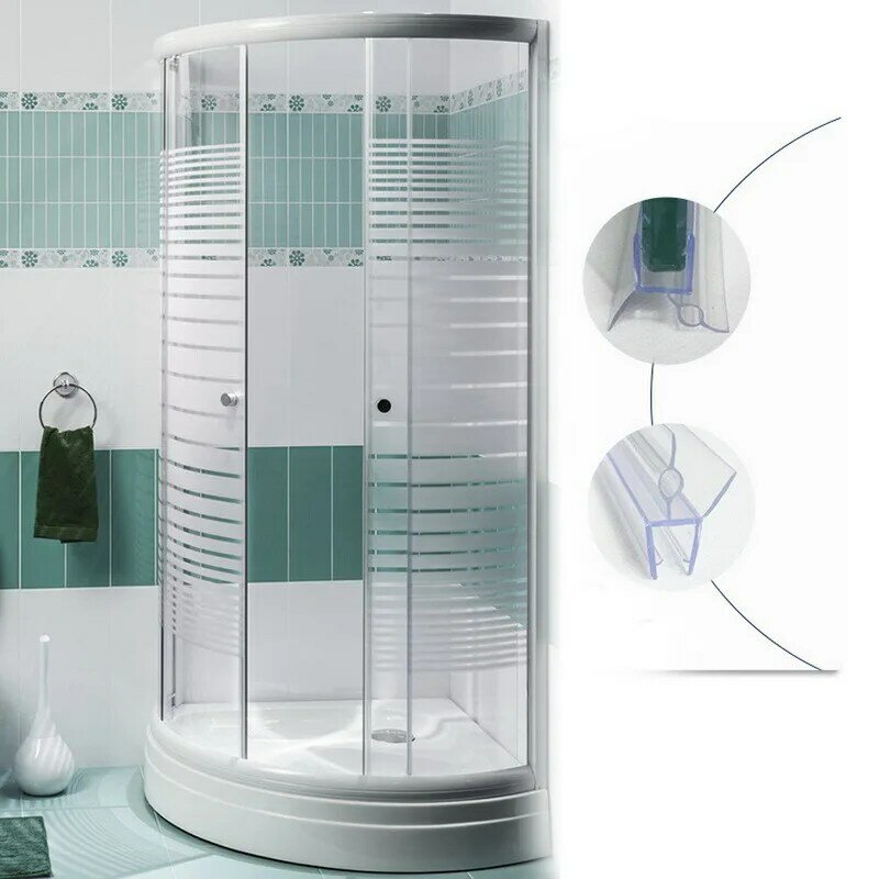 Nuova striscia dell'anello di tenuta di spessore 4-12mm di vetro 2PCS per la porta dello schermo del bagno della doccia lunghezza 50cm vendita calda