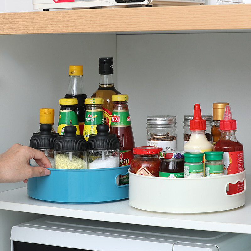 360 rotierenden Tablett Plattenspieler Küche Lagerung Container für Spice Snack Obst Lebensmittel Platte Anti-rutsch Bad Getrocknete Lagerung Tablett