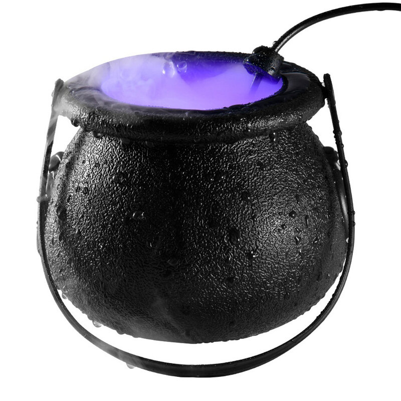 2020 novos presentes das crianças festa de halloween bruxa vasilha atomização lâmpada led colorido pulverizador fosco jar decoração