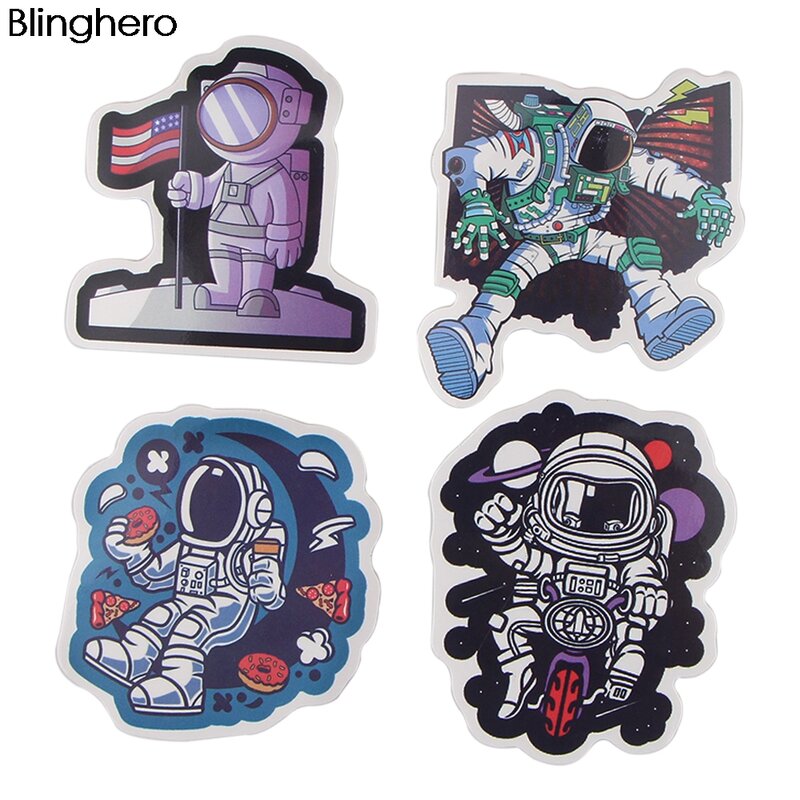 BH1108 Blinghero 40 개/대 우주 비행사 우주 만화 스티커 DIY 스케이트 보드 냉장고 전화 기타 오토바이 노트북 수하물 스티커
