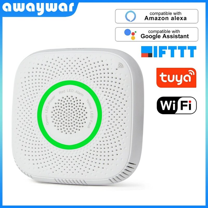 Tuya WiFi GAS LPG capteur de fuite alarme détecteur de sécurité incendie APP contrôle capteur de fuite de sécurité à domicile intelligent