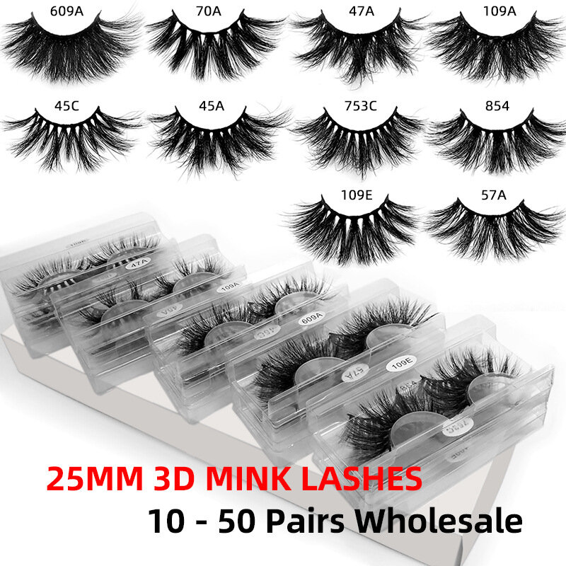 3D Mink Lashes Natural False Eyelashes Dramatic Fluffy Soft Wispy Volume Cross Reusable Eyelash MaKeup