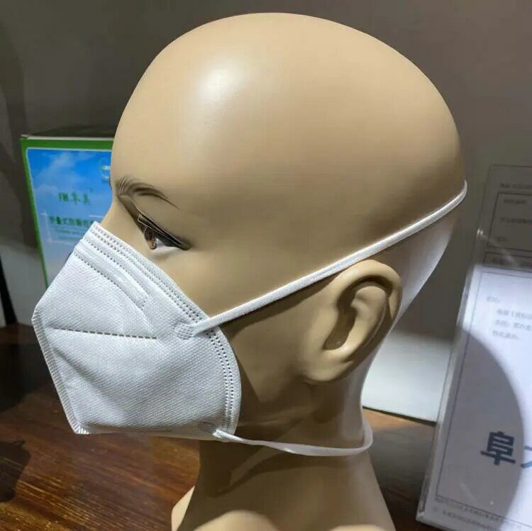 FFP2 Masker Wajah 5 Lapis Hitam Putih Masker KN95 Masker Wajah Respirator Filter KN95 Masker Mulut Filter Dewasa Ikat Kepala