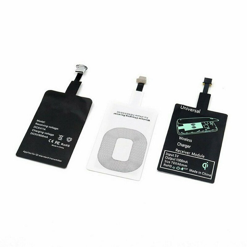 Récepteur de charge sans fil universel, adaptateur de charge LED Micro USB Type C pour iPhone 5 6 7 Android récepteur à Induction